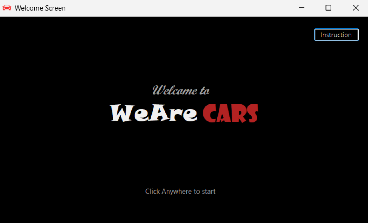Welcome Screen